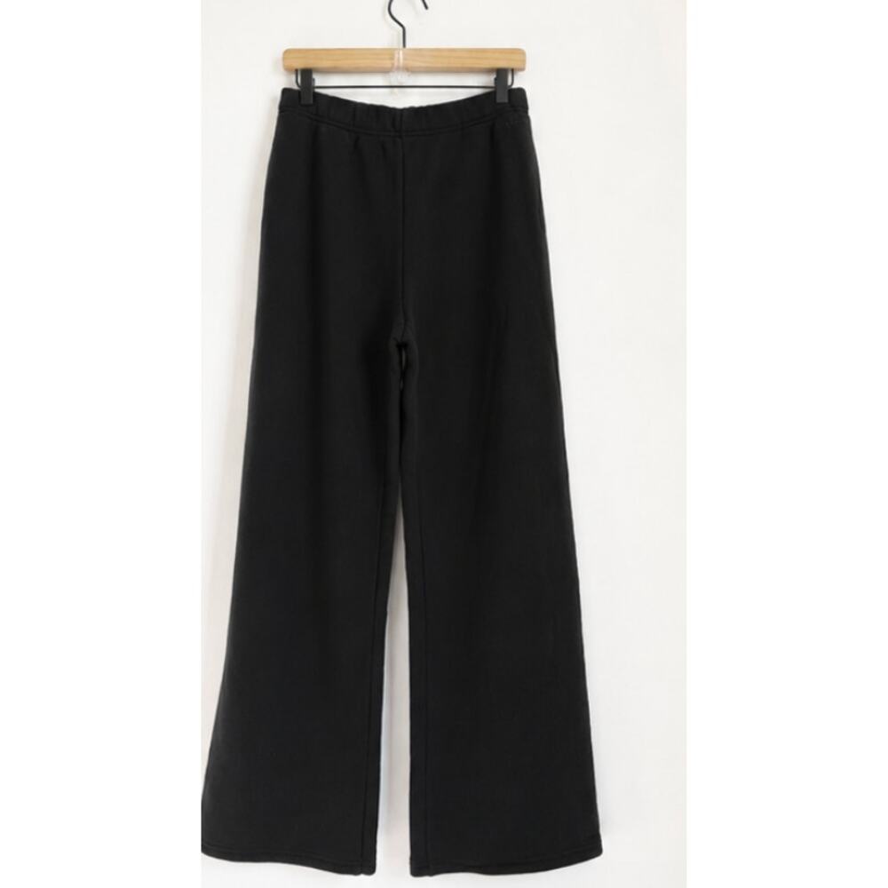 NEW Rag & Bone Terry Wide Leg Sweatpants Black XS - Picture 2 of 6
